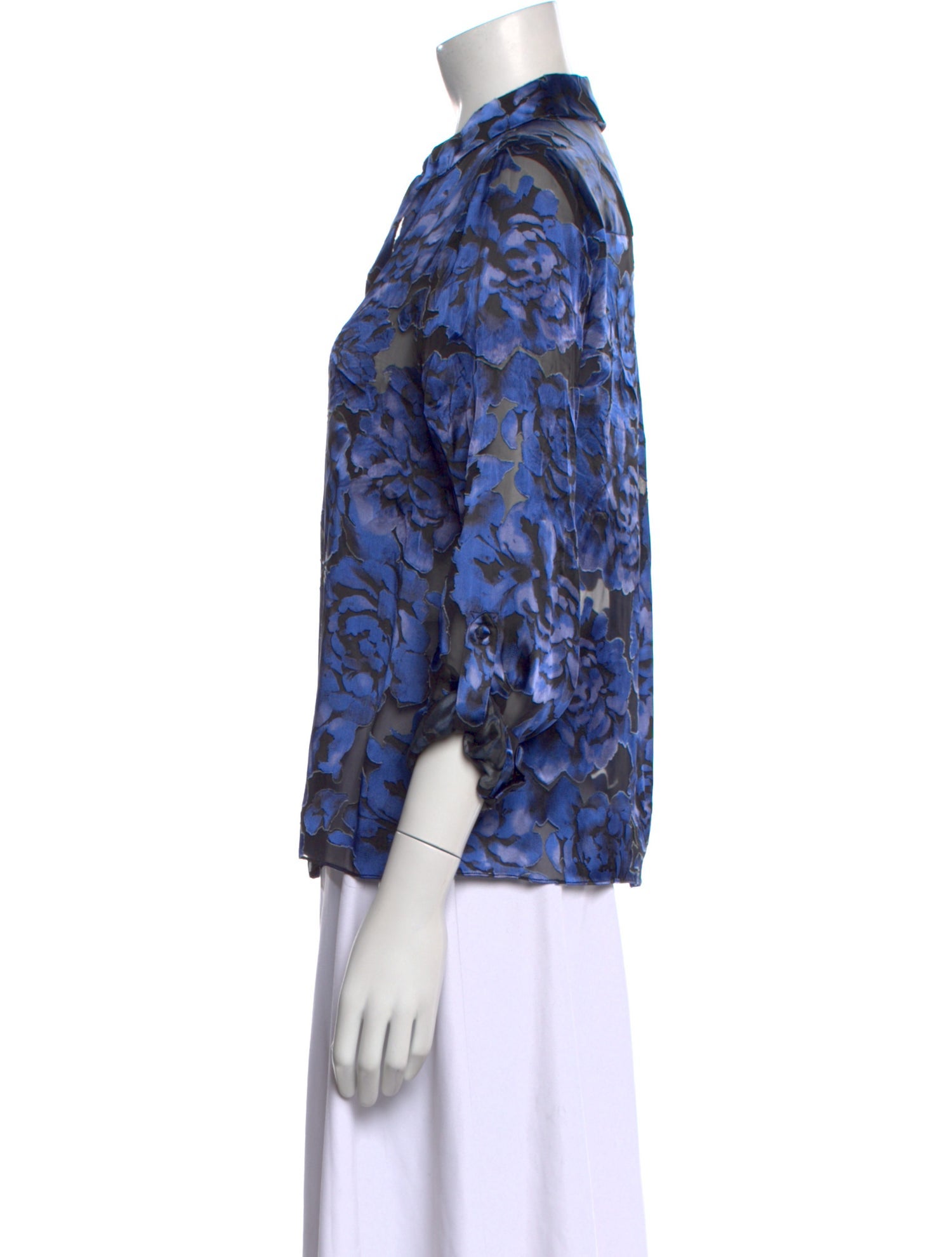 Alice + Olivia Floral Print V-Neck Blouse