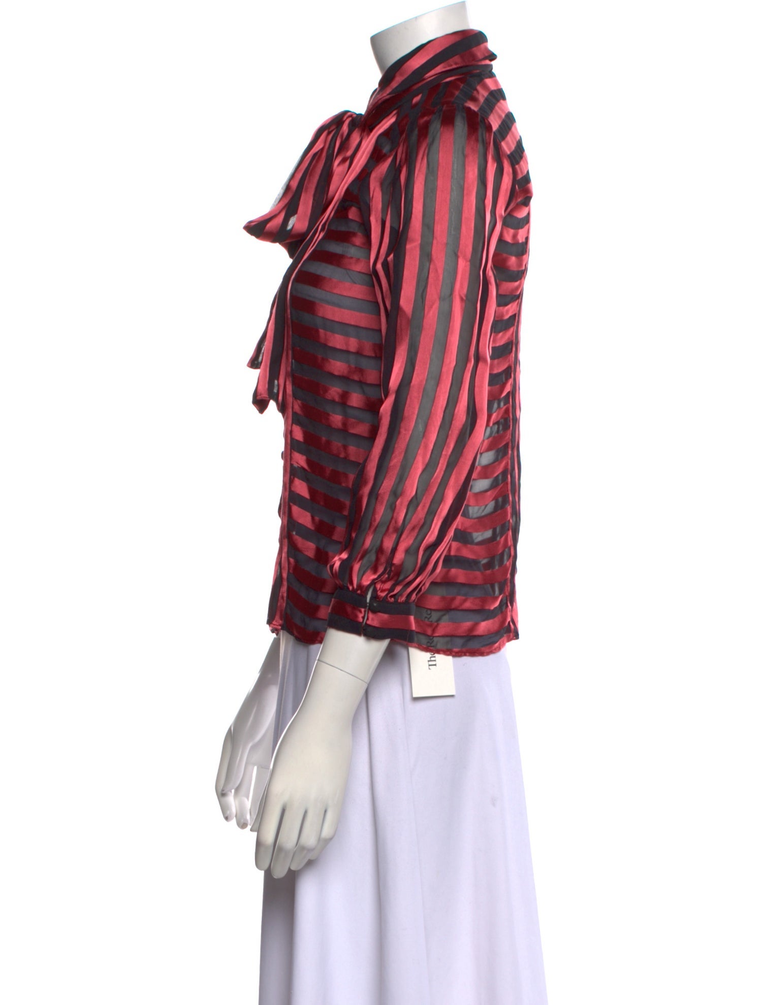 Alice + Olivia Silk Striped Blouse