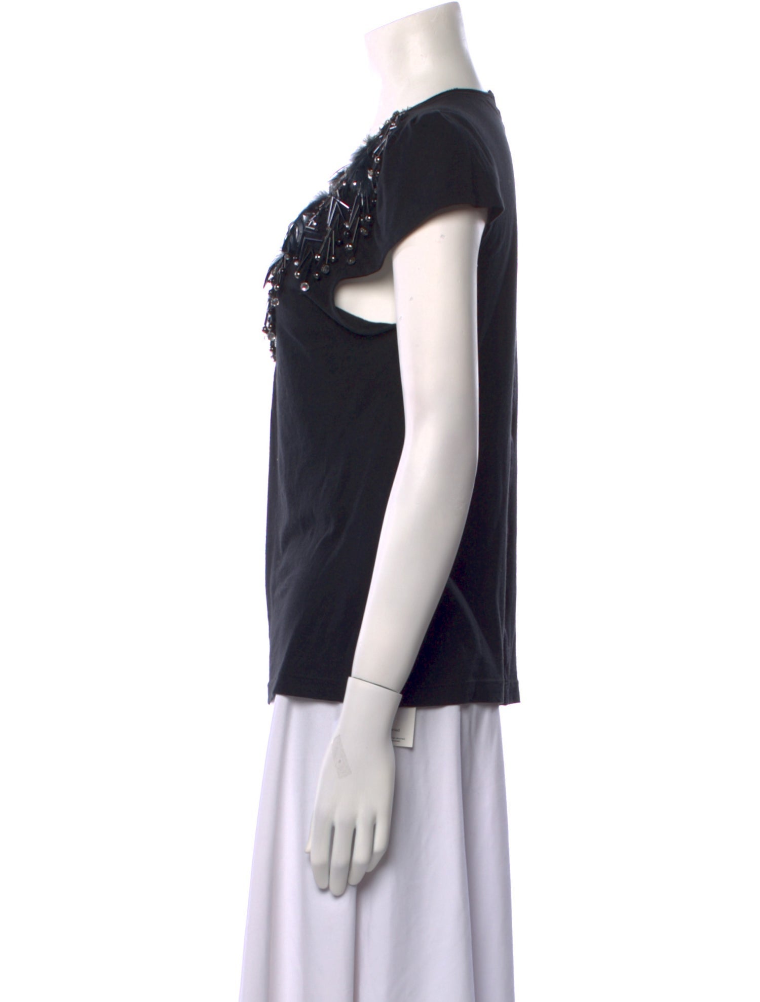 Alice + Olivia Scoop Neck Short Sleeve T-Shirt