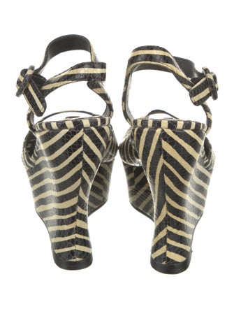 Alice + Olivia Leather Striped Espadrilles