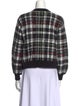 Alice + Olivia Plaid Print Crew Neck Sweater