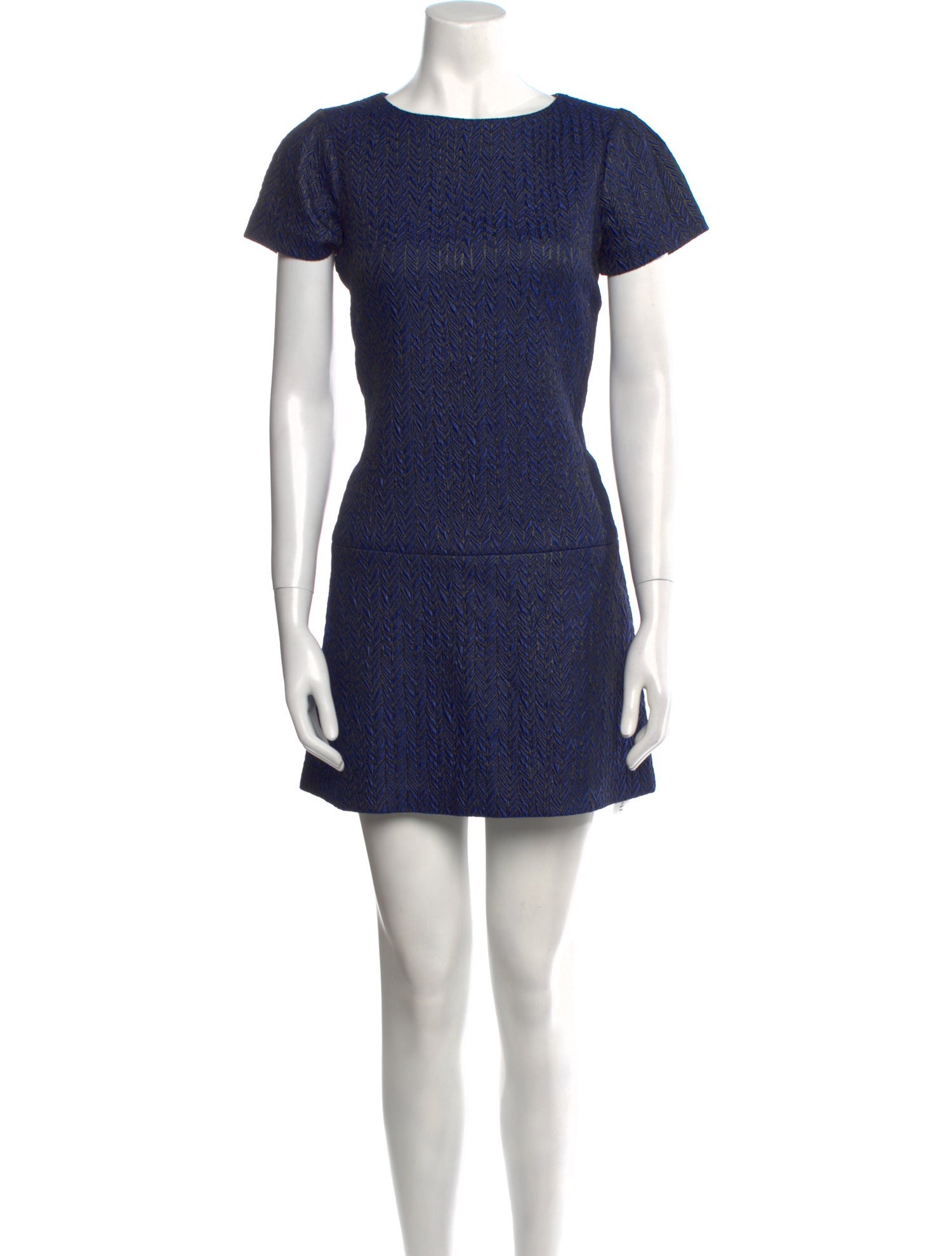Alice + Olivia Bateau Neckline Mini Dress