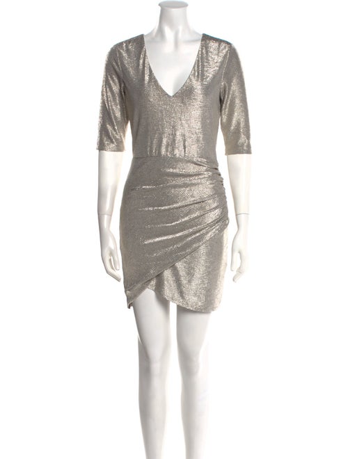 Alice + Olivia V-Neck Mini Dress