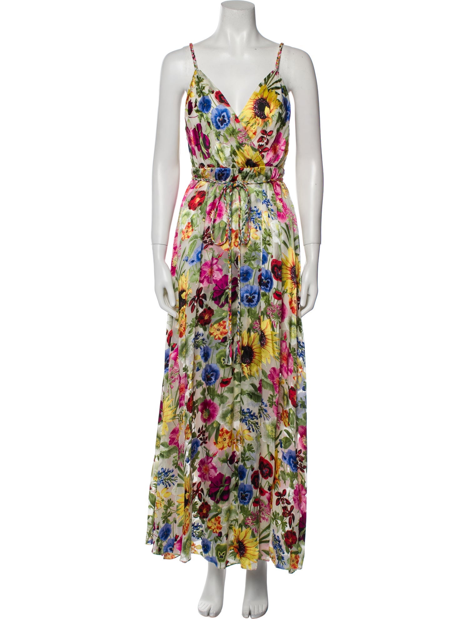 Alice + Olivia Floral Print Long Dress w/ Tags