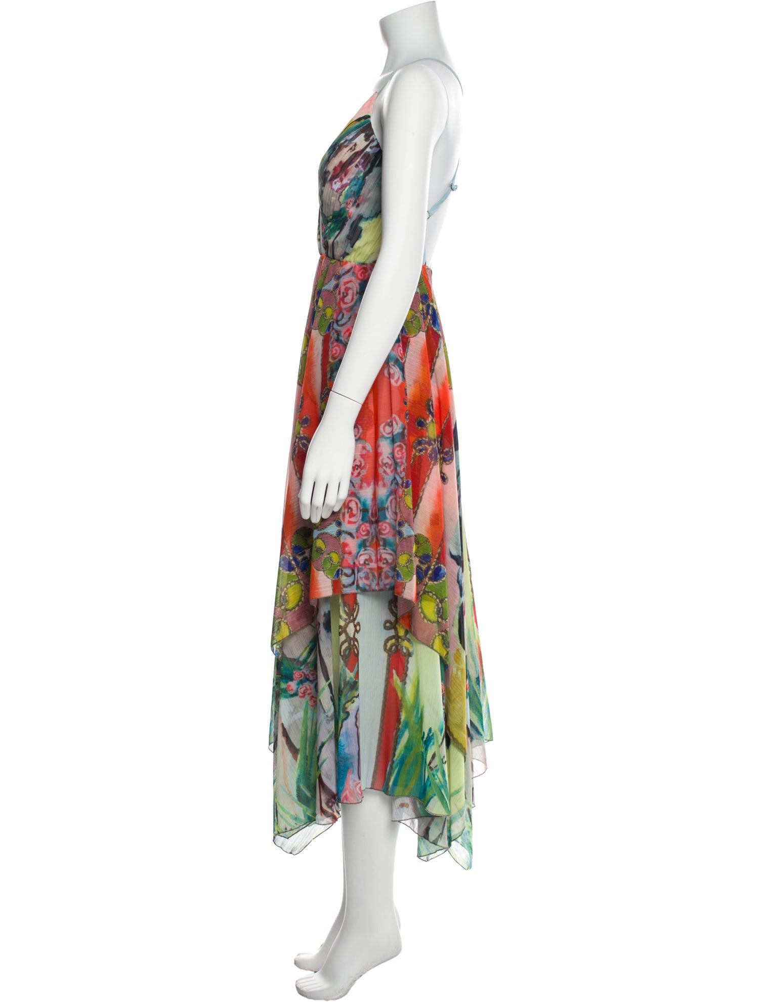 Alice + Olivia Floral Print Long Dress