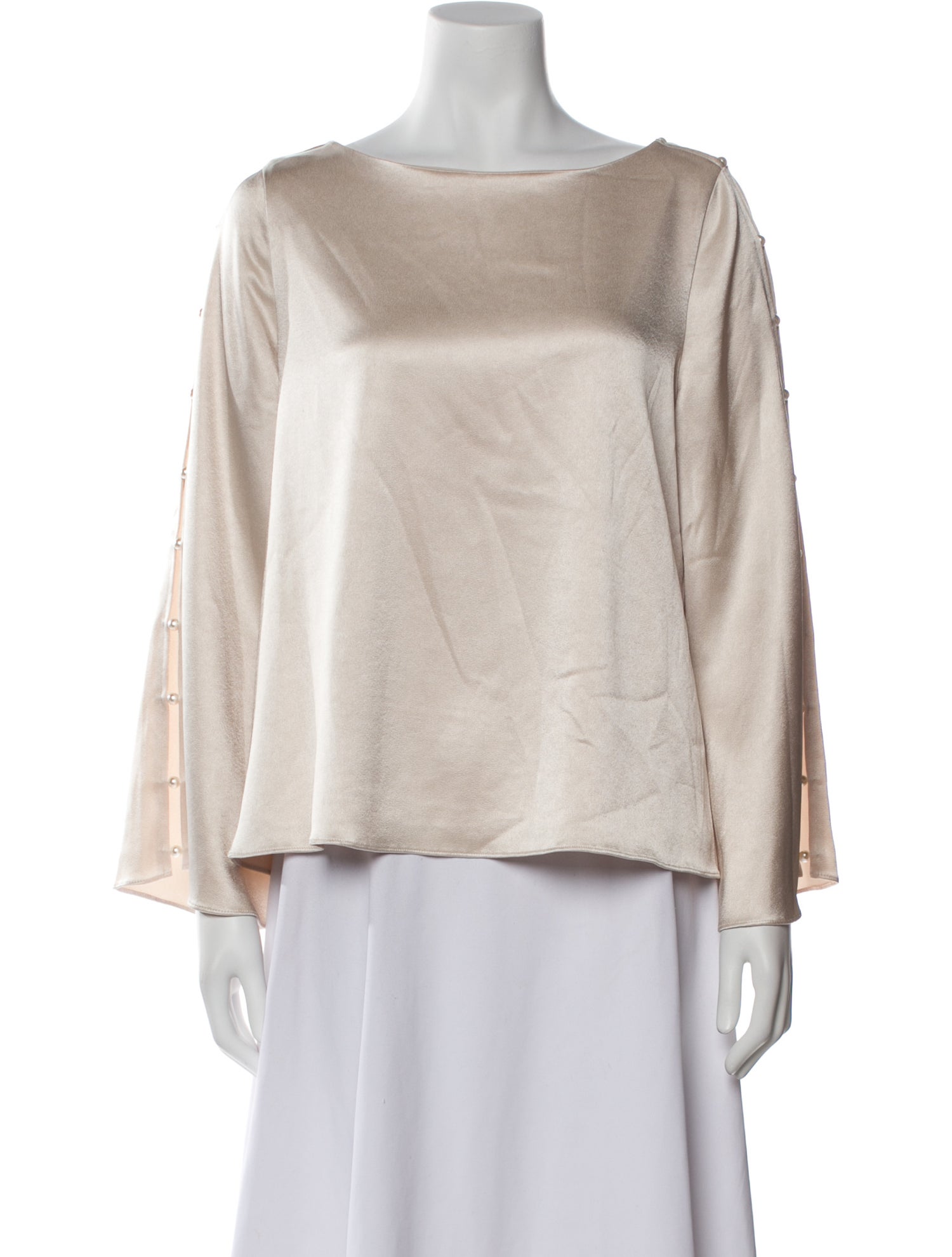 Alice + Olivia Bateau Neckline Long Sleeve Blouse