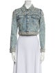 Alice + Olivia Tweed Pattern Denim Jacket
