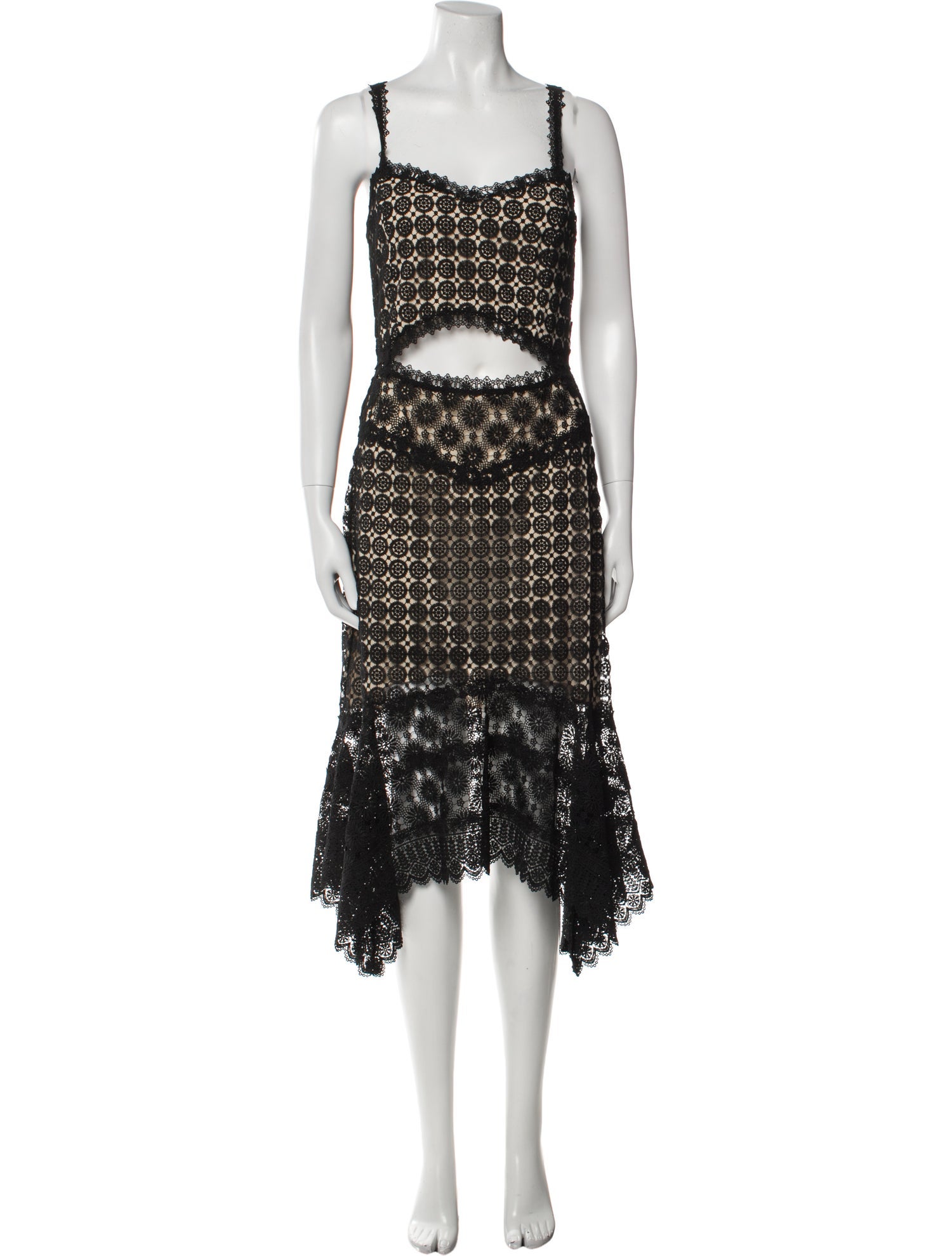Alice + Olivia Lace Pattern Long Dress