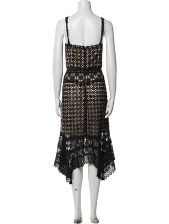 Alice + Olivia Lace Pattern Long Dress