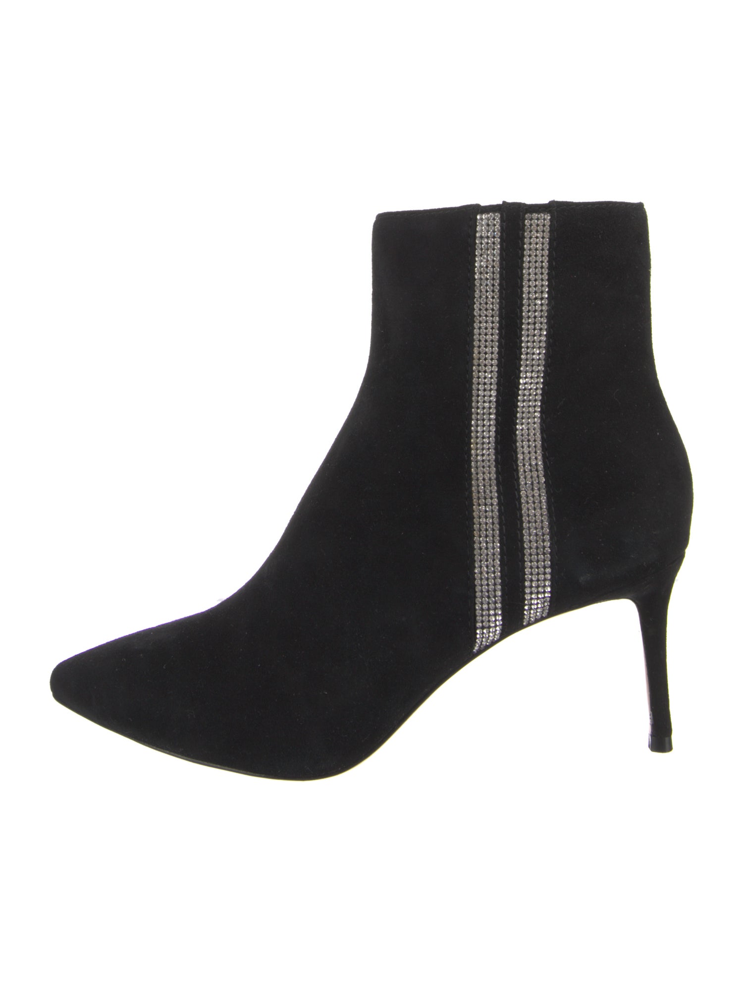 Alice + Olivia Suede Crystal Embellishments Sock Boots