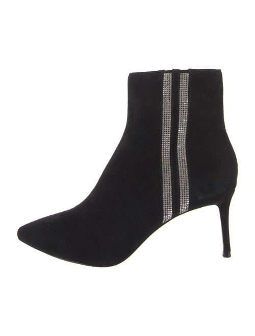 Alice + Olivia Suede Crystal Embellishments Sock Boots