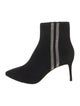 Alice + Olivia Suede Crystal Embellishments Sock Boots