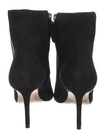 Alice + Olivia Suede Crystal Embellishments Sock Boots