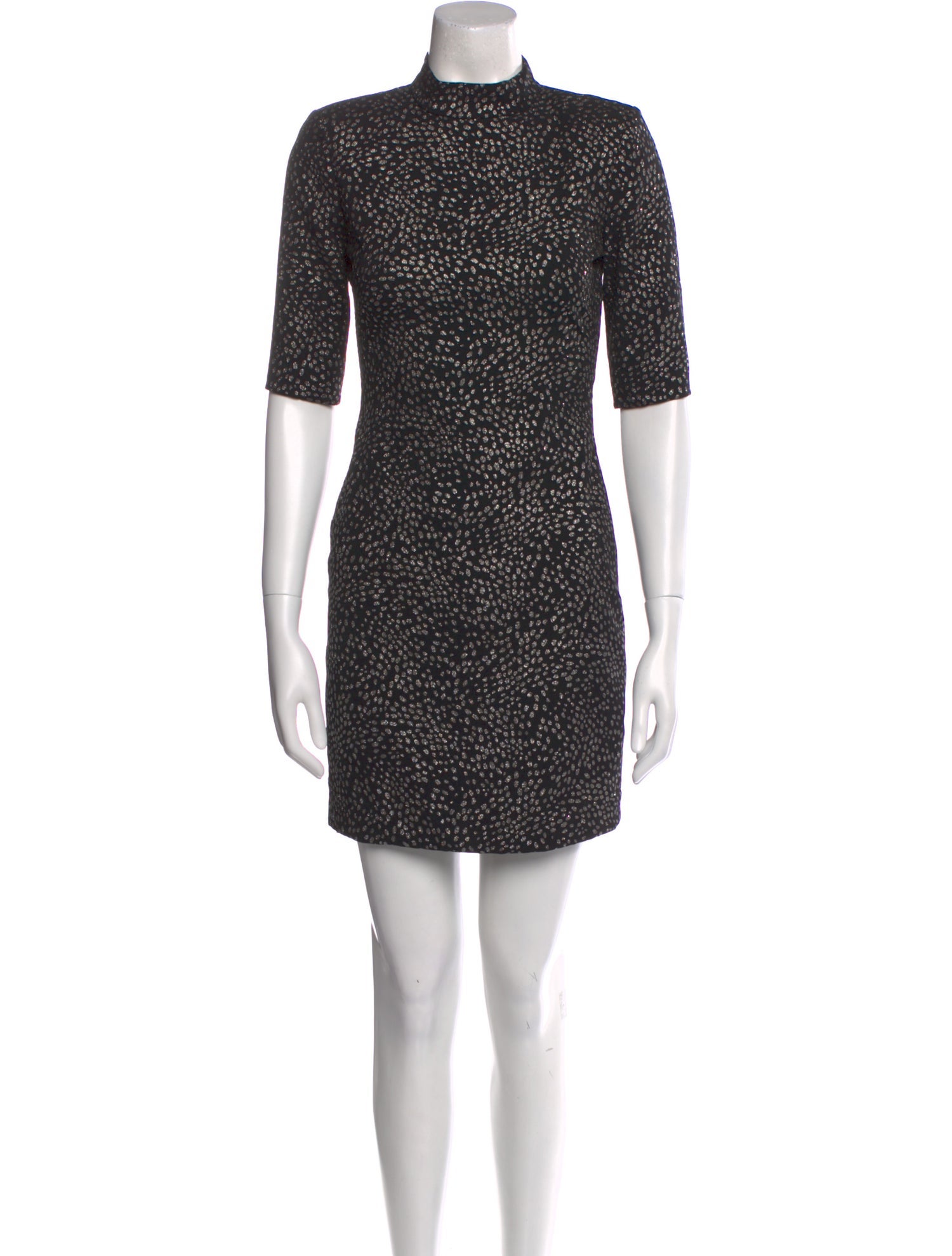Alice + Olivia Mock Neck Mini Dress