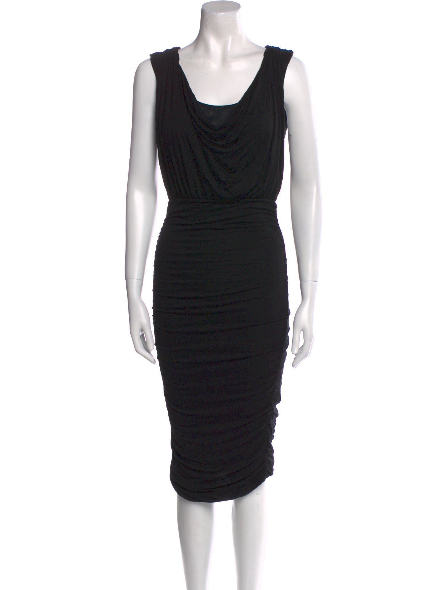 Alice + Olivia Cowl Neck Midi Length Dress