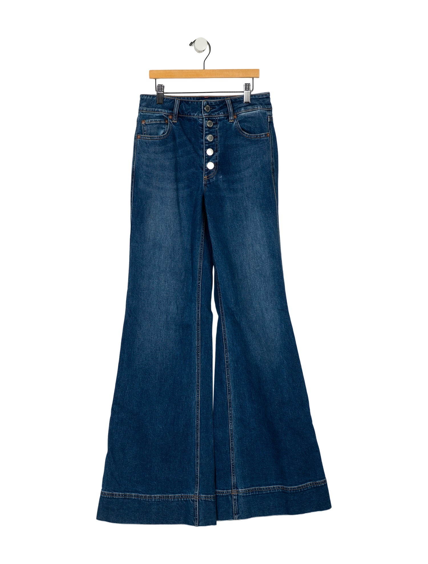 Alice + Olivia High-Rise Wide Leg Jeans