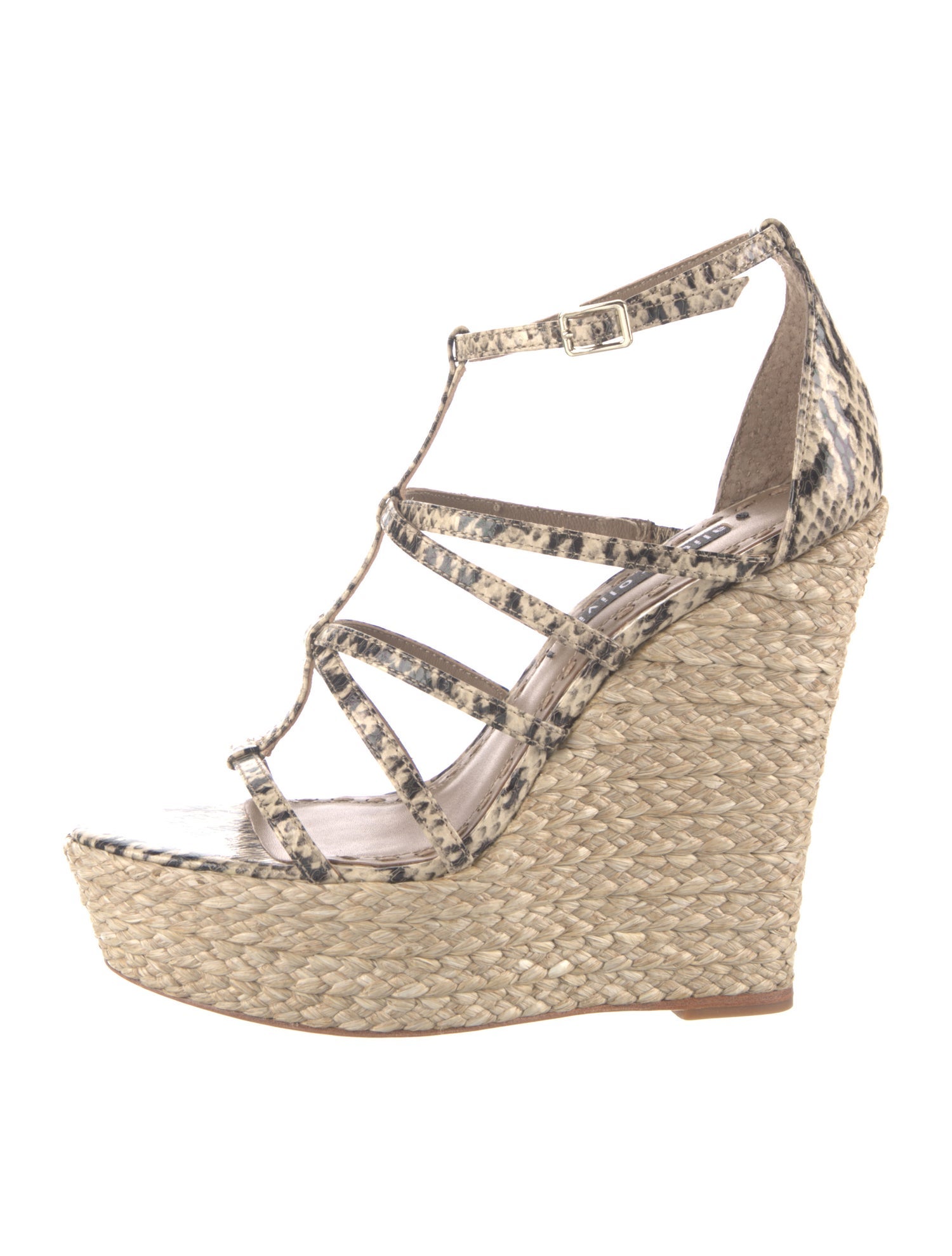 Alice + Olivia Leather Animal Print Espadrilles