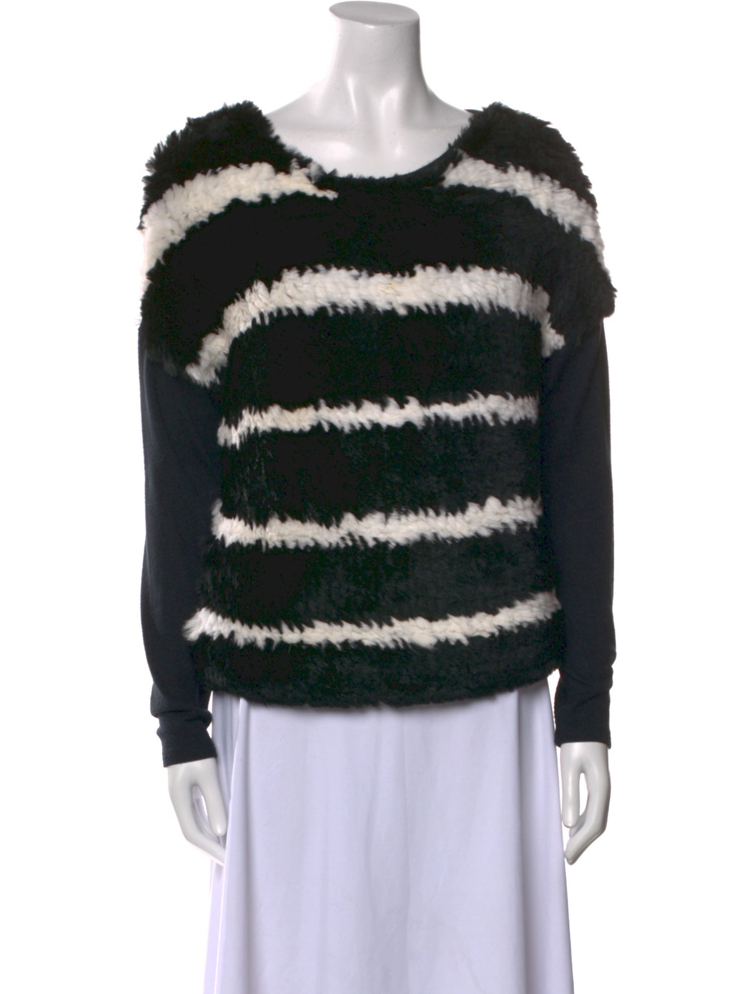Alice + Olivia Striped Scoop Neck Top