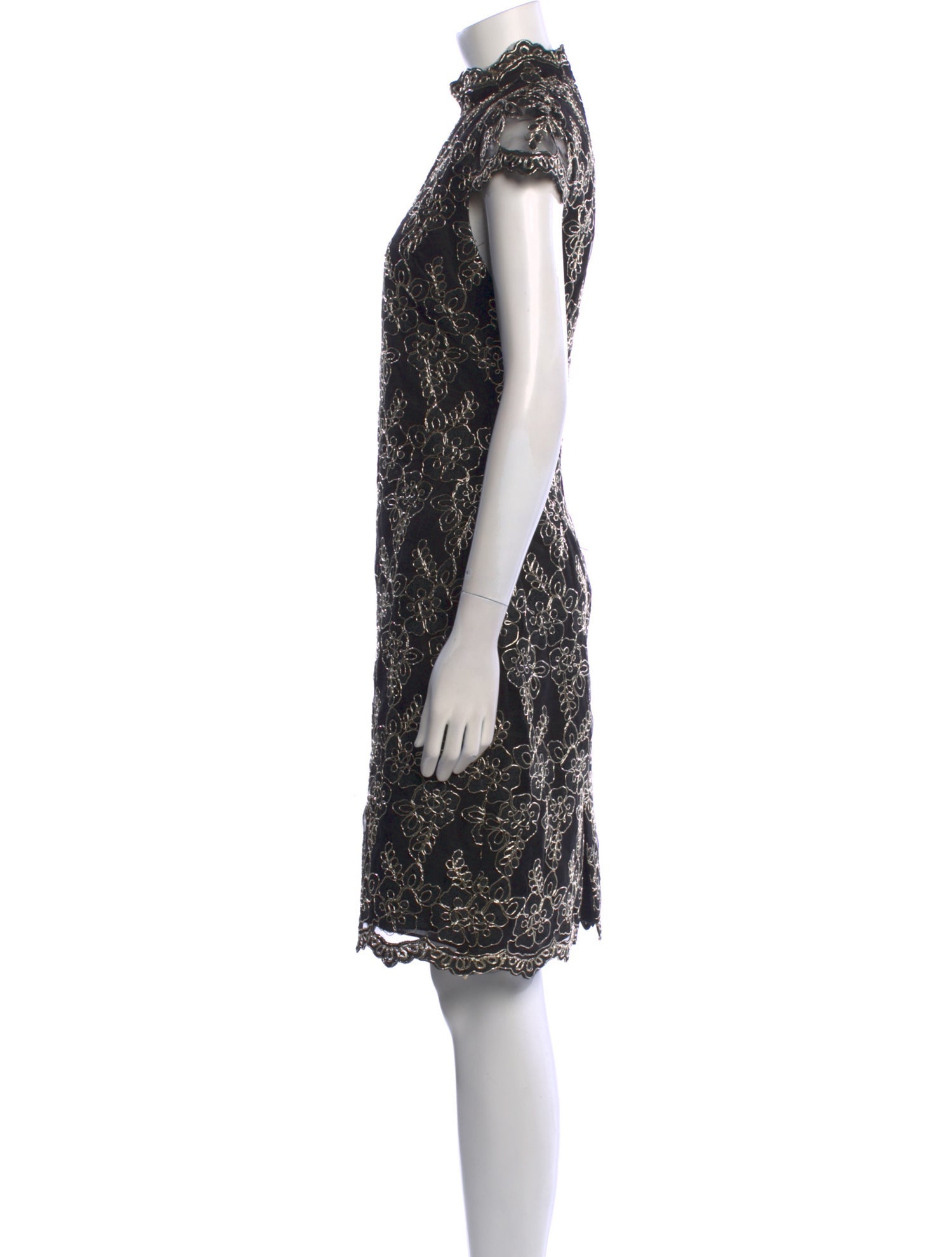 Alice + Olivia Lace Pattern Knee-Length Dress