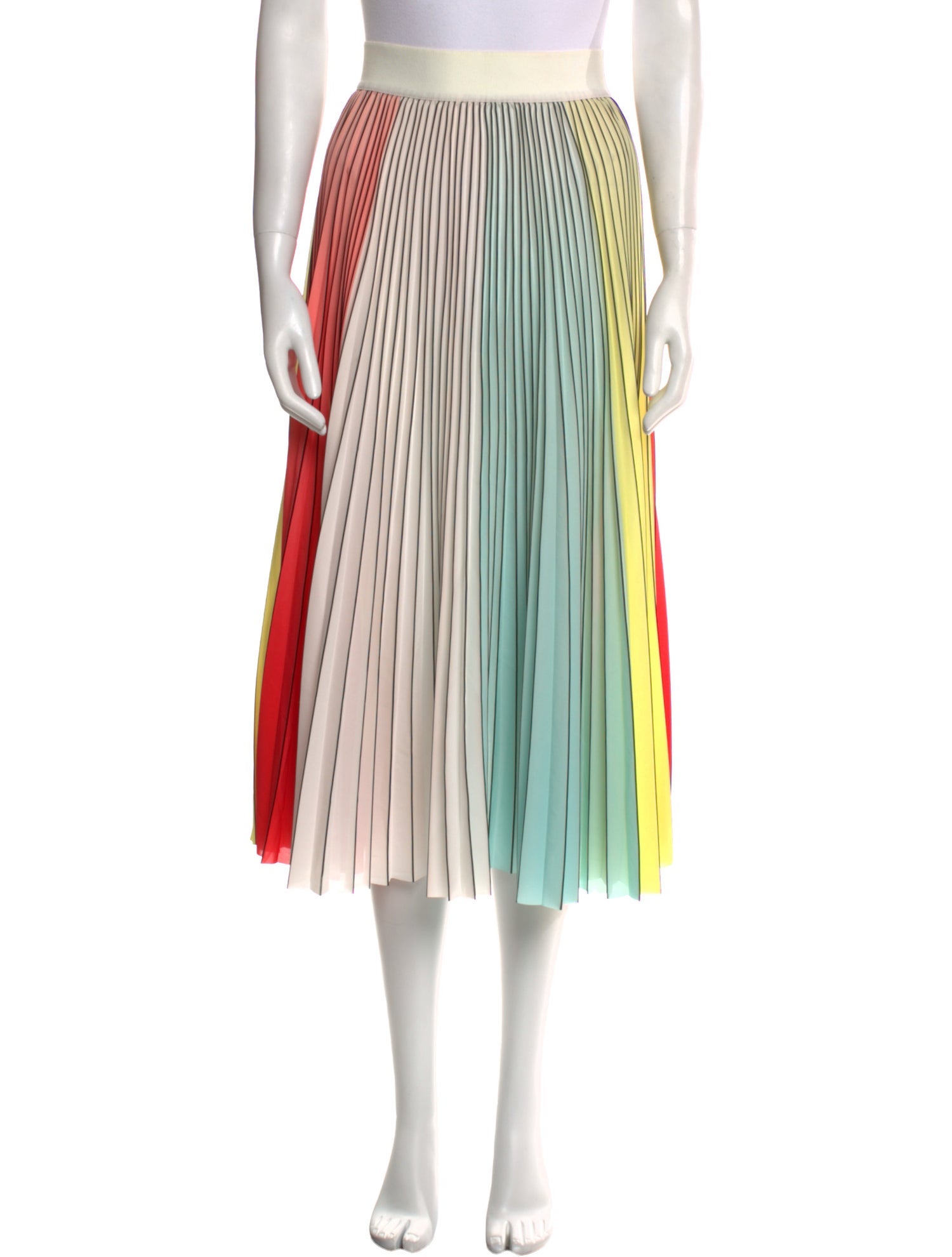 Alice + Olivia Striped Midi Length Skirt