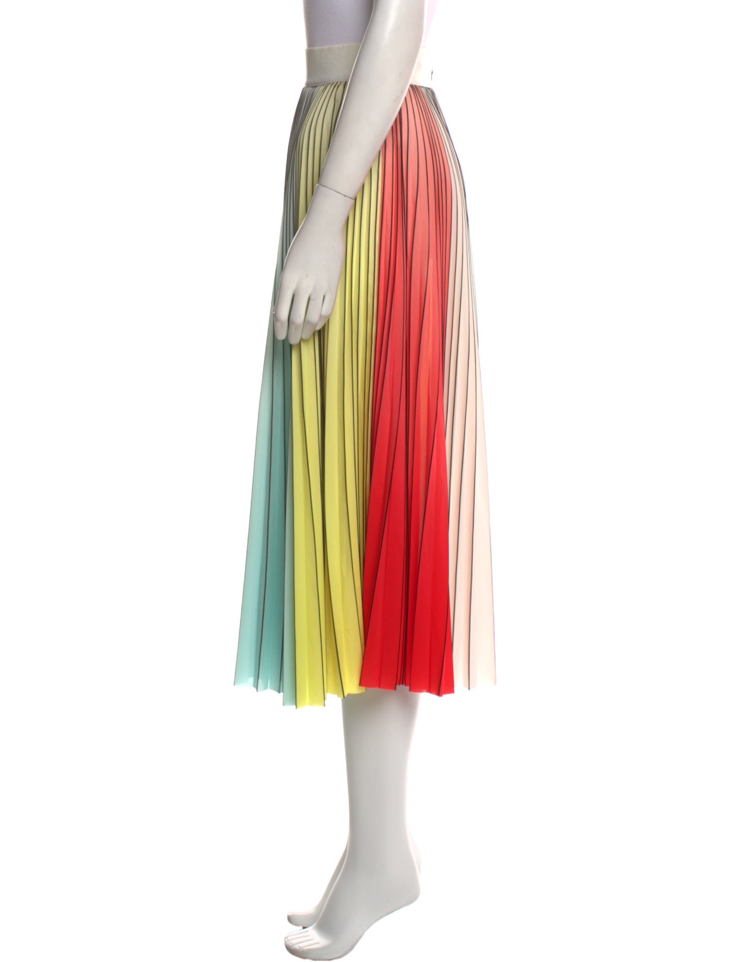 Alice + Olivia Striped Midi Length Skirt