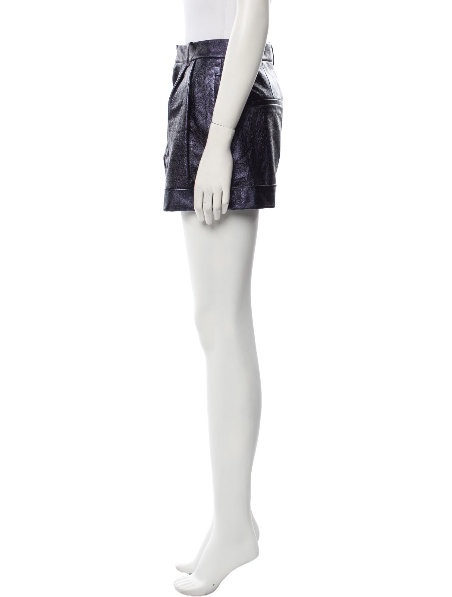 Alice + Olivia Faux Leather Mini Shorts