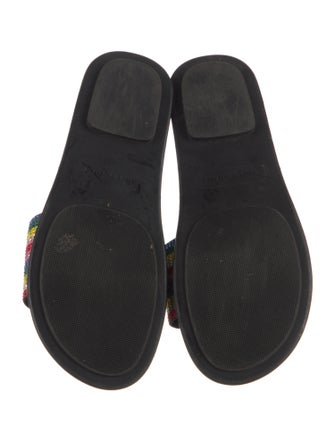 Alice + Olivia Leather Printed Slides