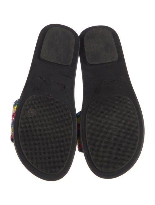 Alice + Olivia Leather Printed Slides