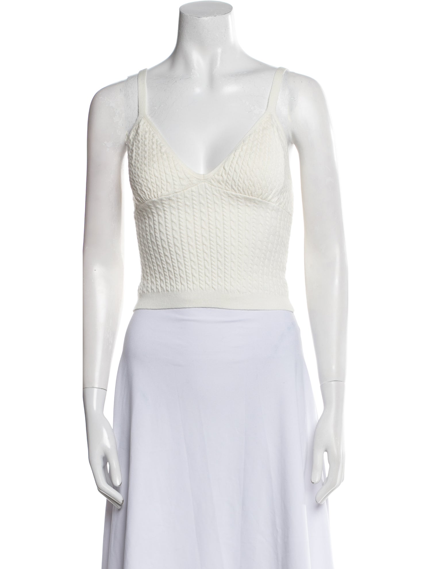 Alice + Olivia V-Neck Sleeveless Crop Top w/ Tags