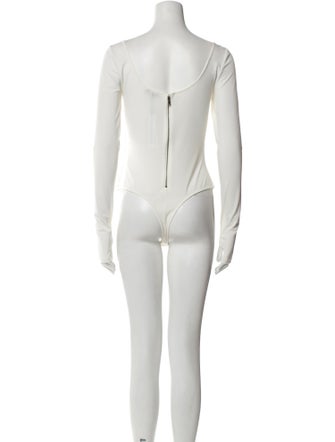 Alice + Olivia Nylon Scoop Neck Romper