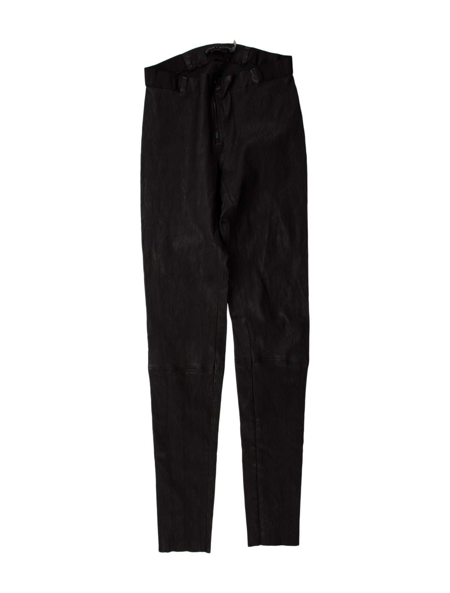 Alice + Olivia Lambskin Skinny Leg Pants