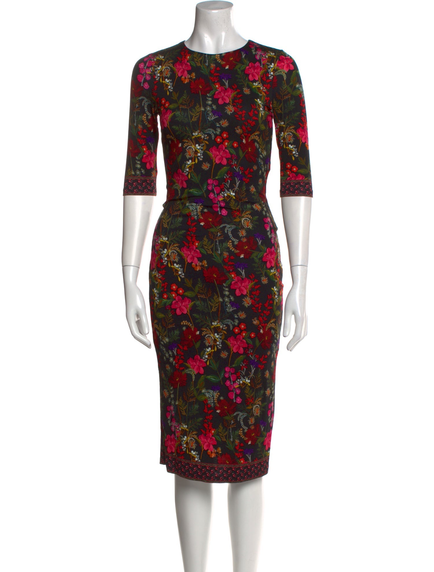 Alice + Olivia Floral Print Midi Length Dress w/ Tags