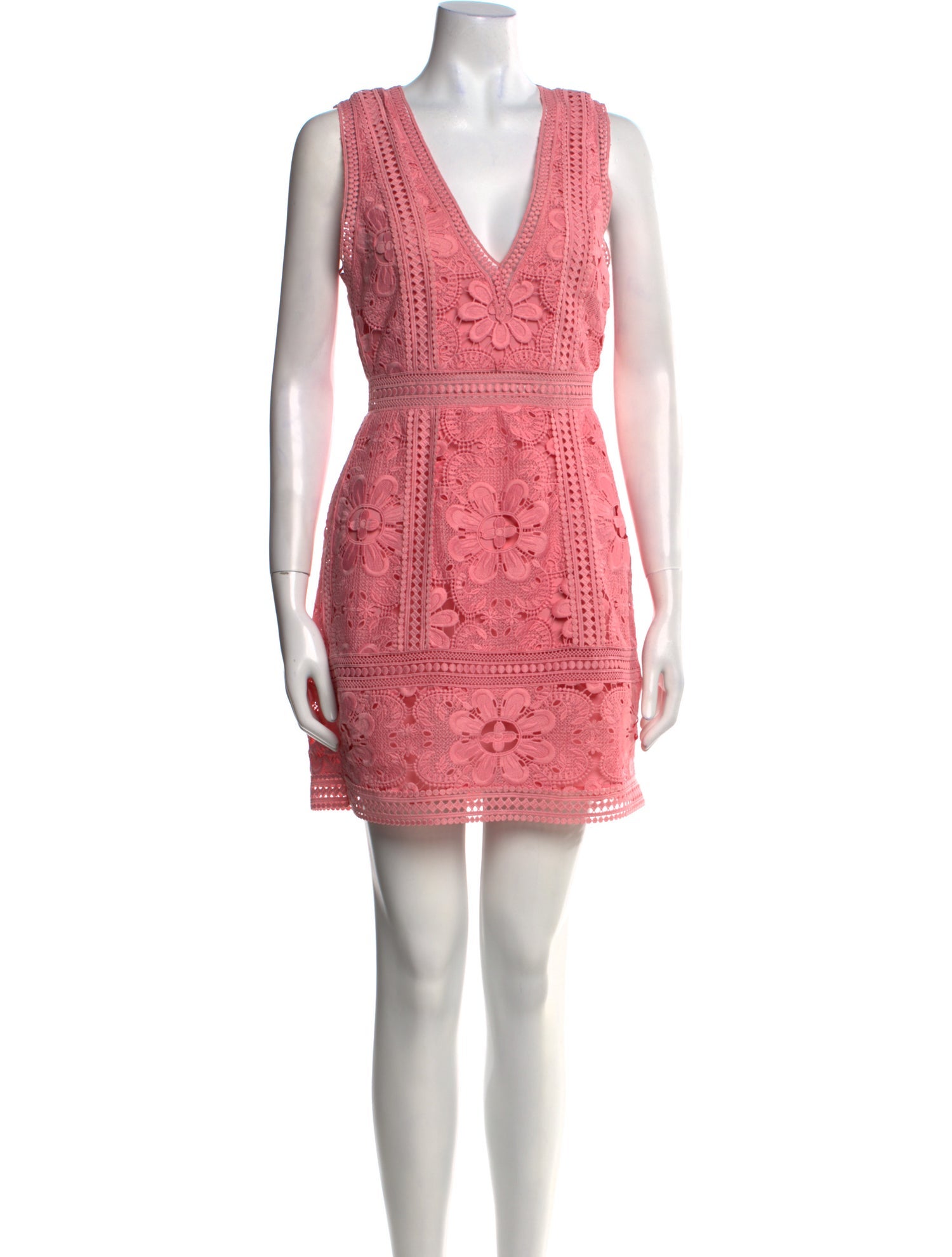 Alice + Olivia Lace Pattern Mini Dress
