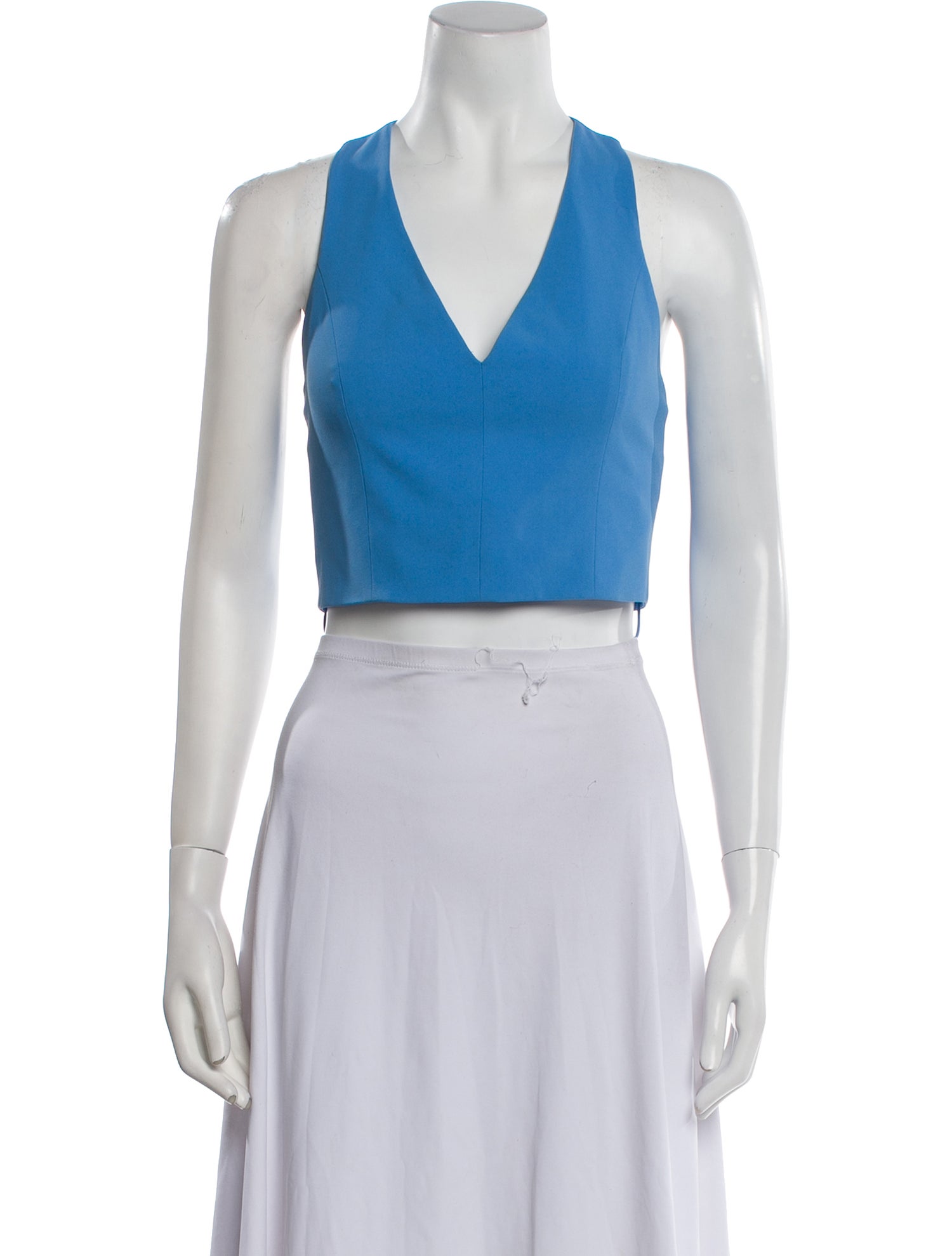 Alice + Olivia V-Neck Sleeveless Crop Top