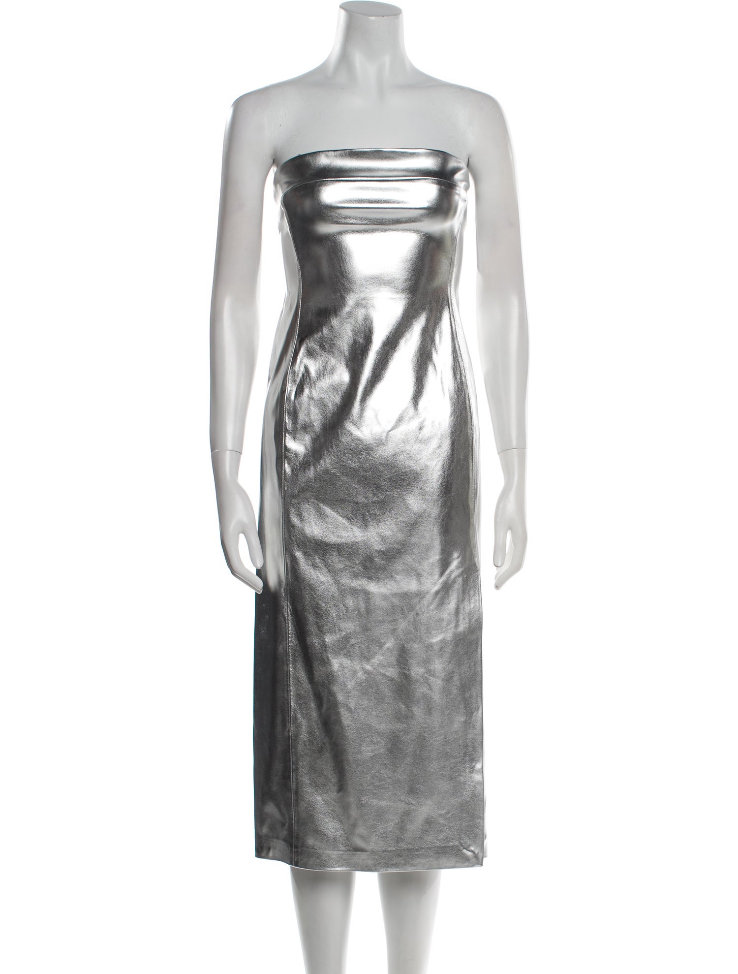 Alice + Olivia Faux Leather Knee-Length Dress