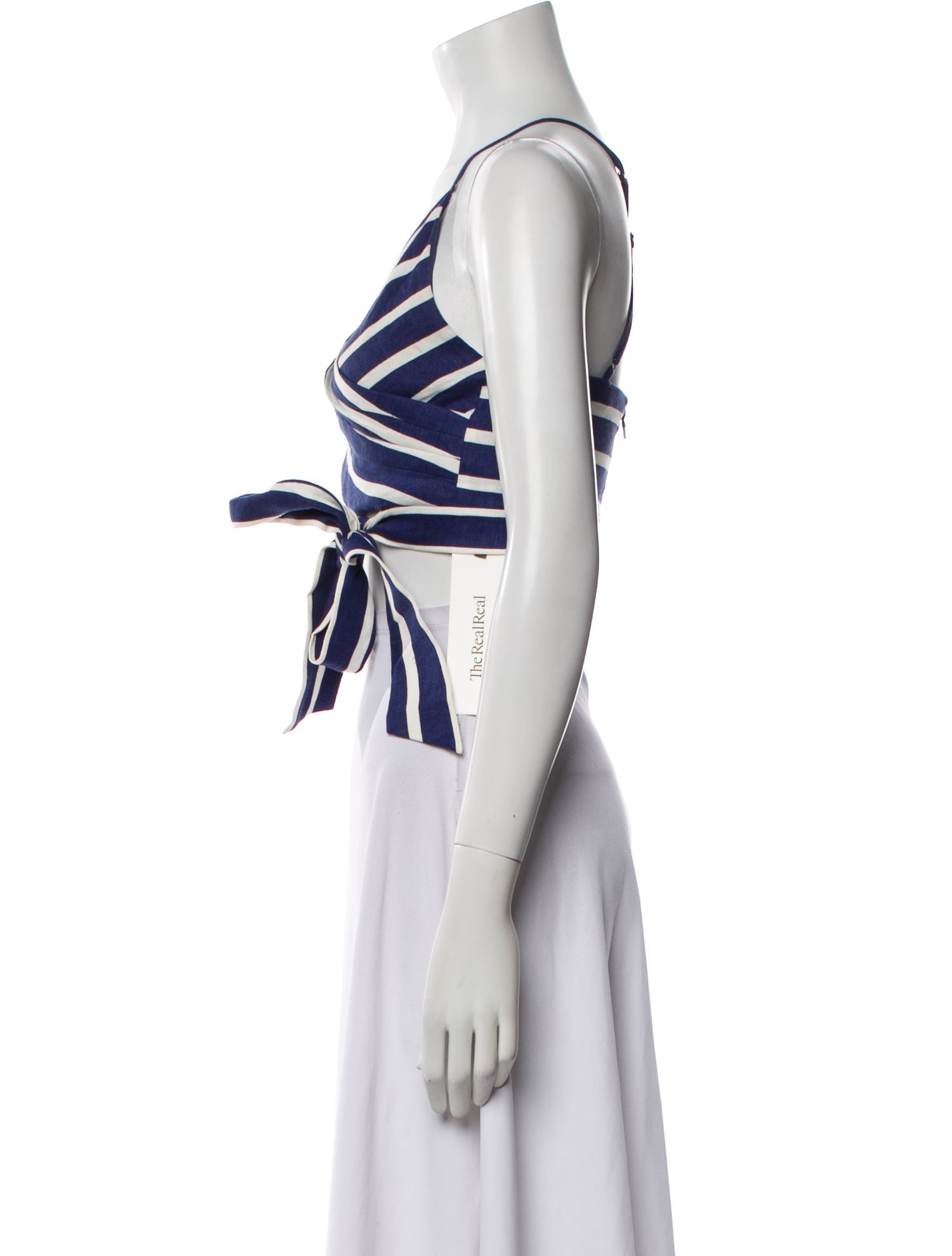 Alice + Olivia Striped Halterneck Crop Top