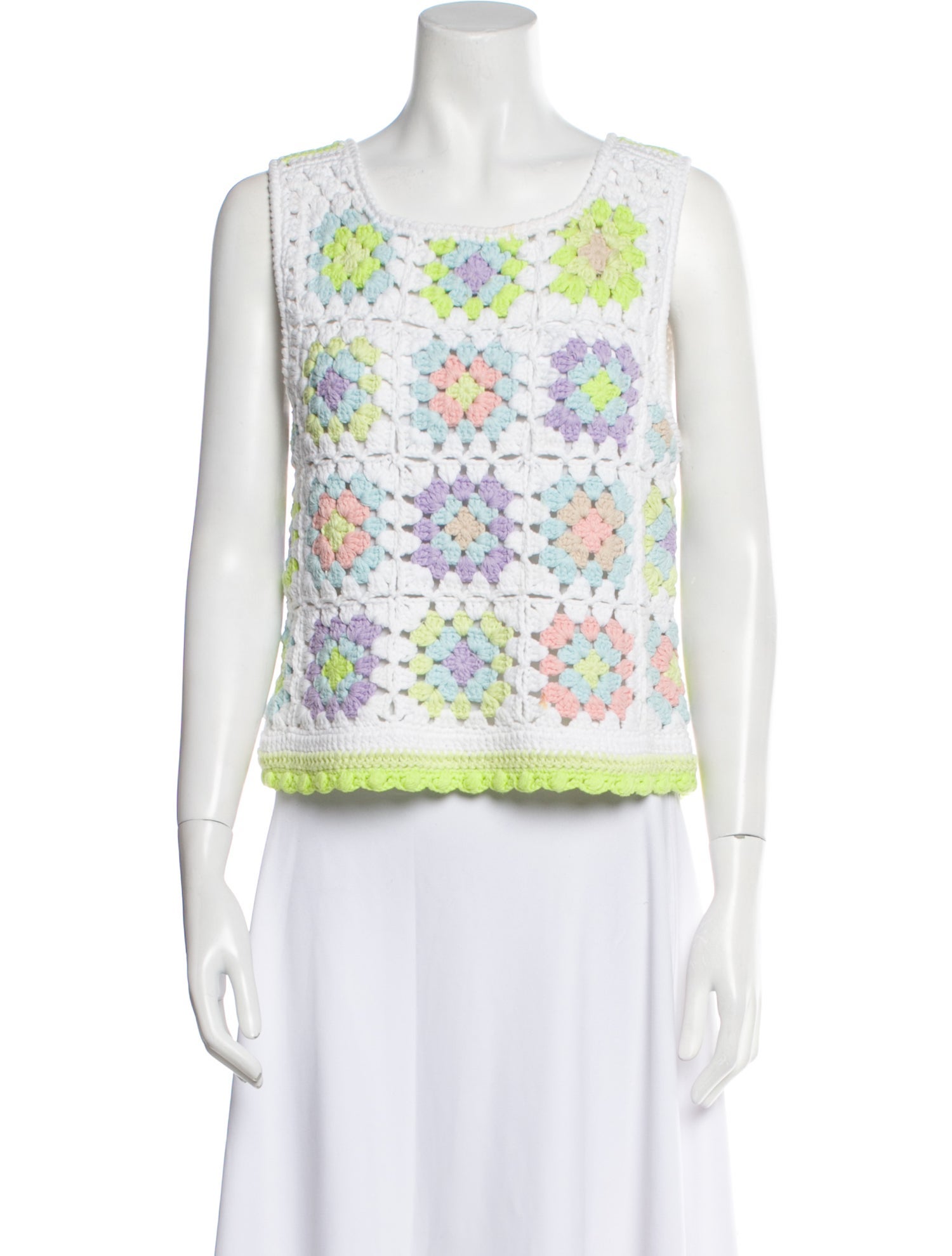 Alice + Olivia Patterned Scoop Neck Sweater