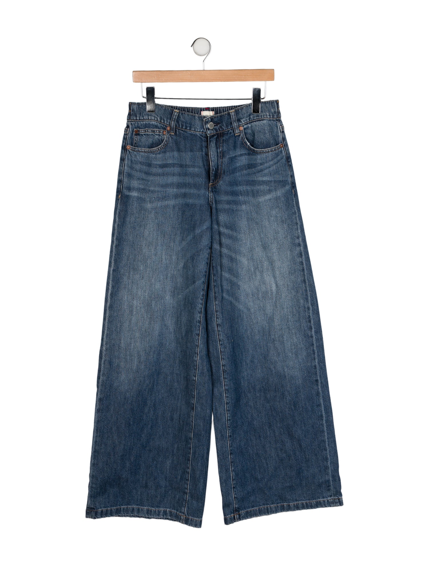 Alice + Olivia Mid-Rise Wide Leg Jeans