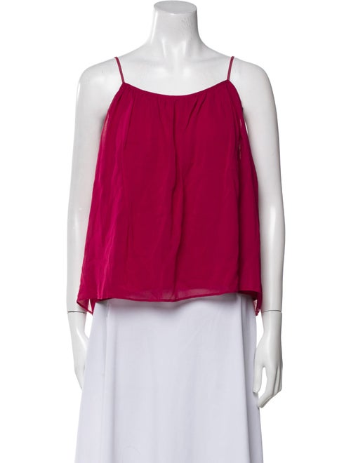 Alice + Olivia Silk Square Neckline Crop Top