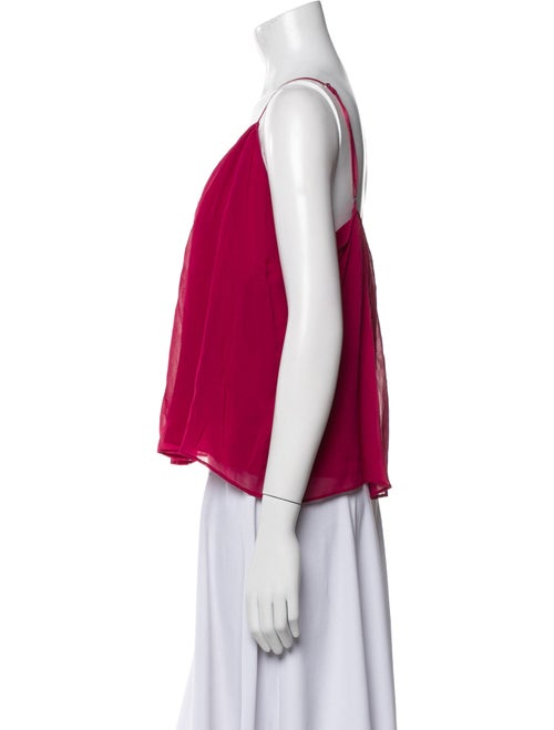 Alice + Olivia Silk Square Neckline Crop Top