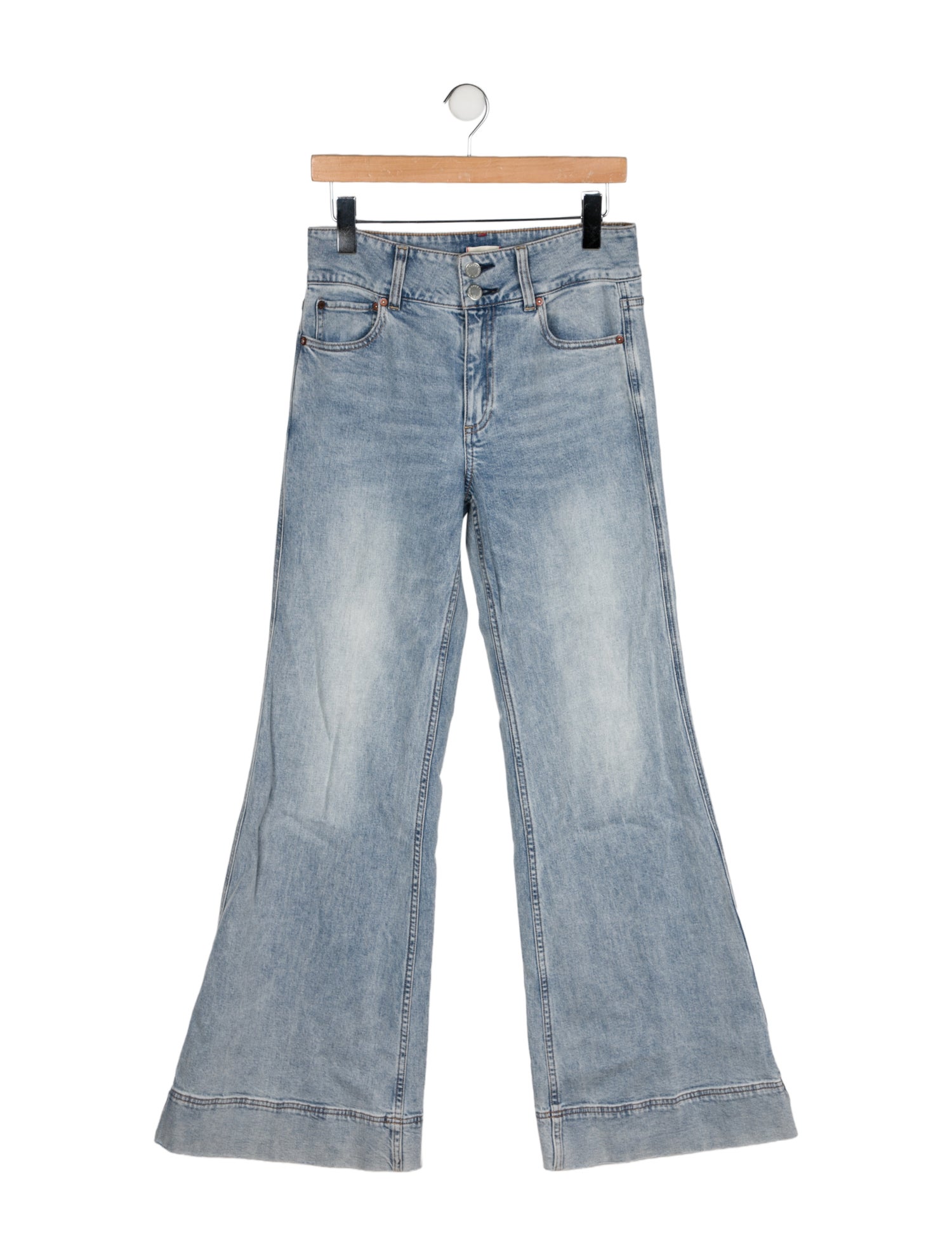 Alice + Olivia Mid-Rise Wide Leg Jeans