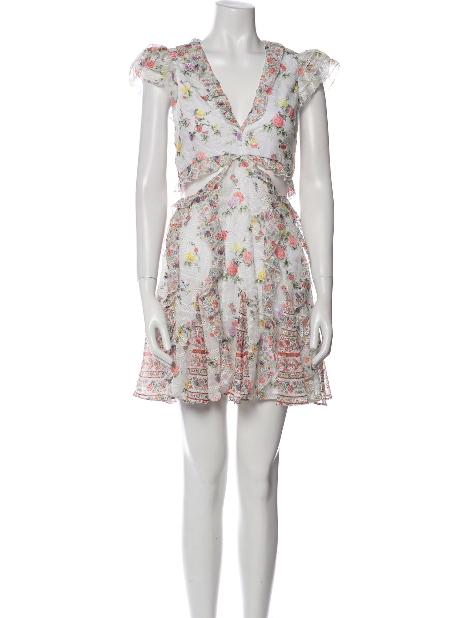 Alice + Olivia Floral Print Mini Dress w/ Tags