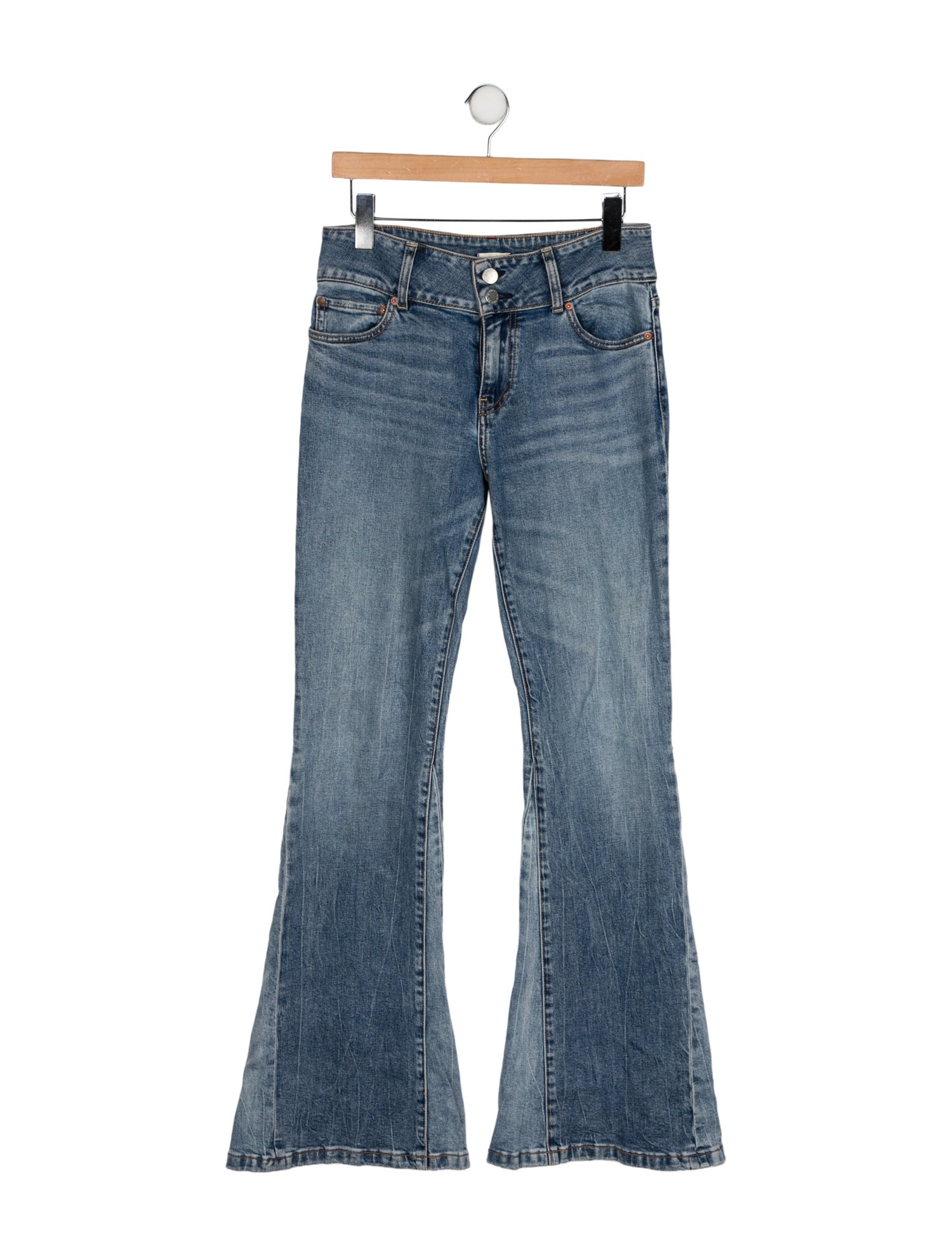 Alice + Olivia Mid-Rise Wide Leg Jeans