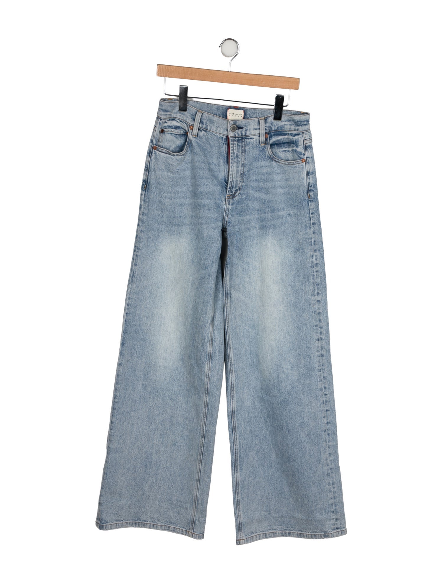 Alice + Olivia High-Rise Wide Leg Jeans