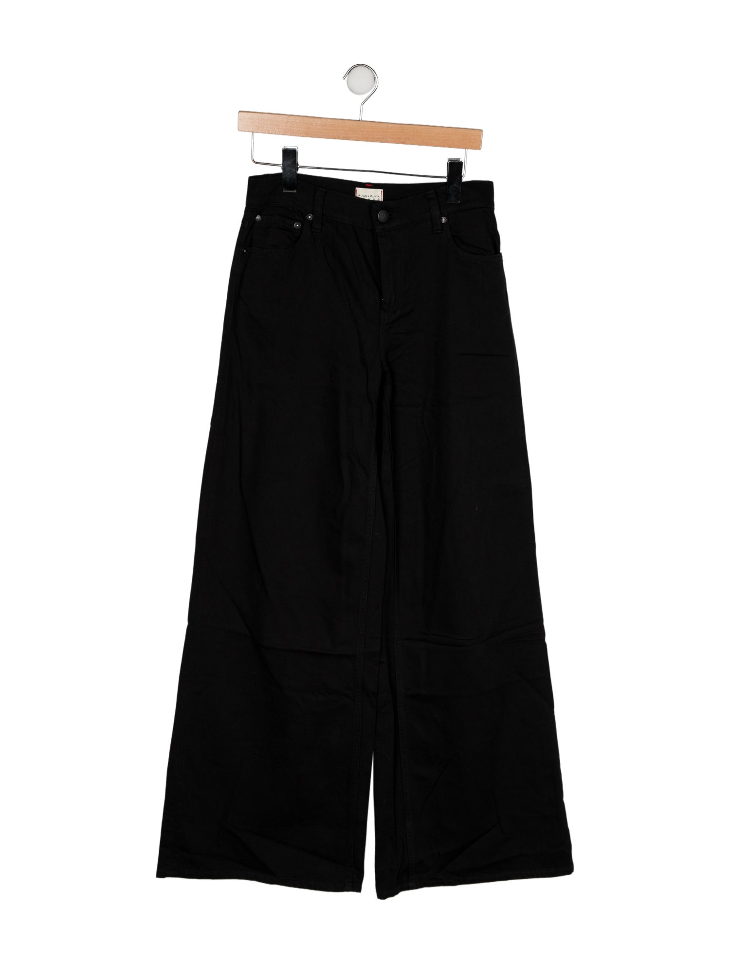 Alice + Olivia Mid-Rise Wide Leg Jeans