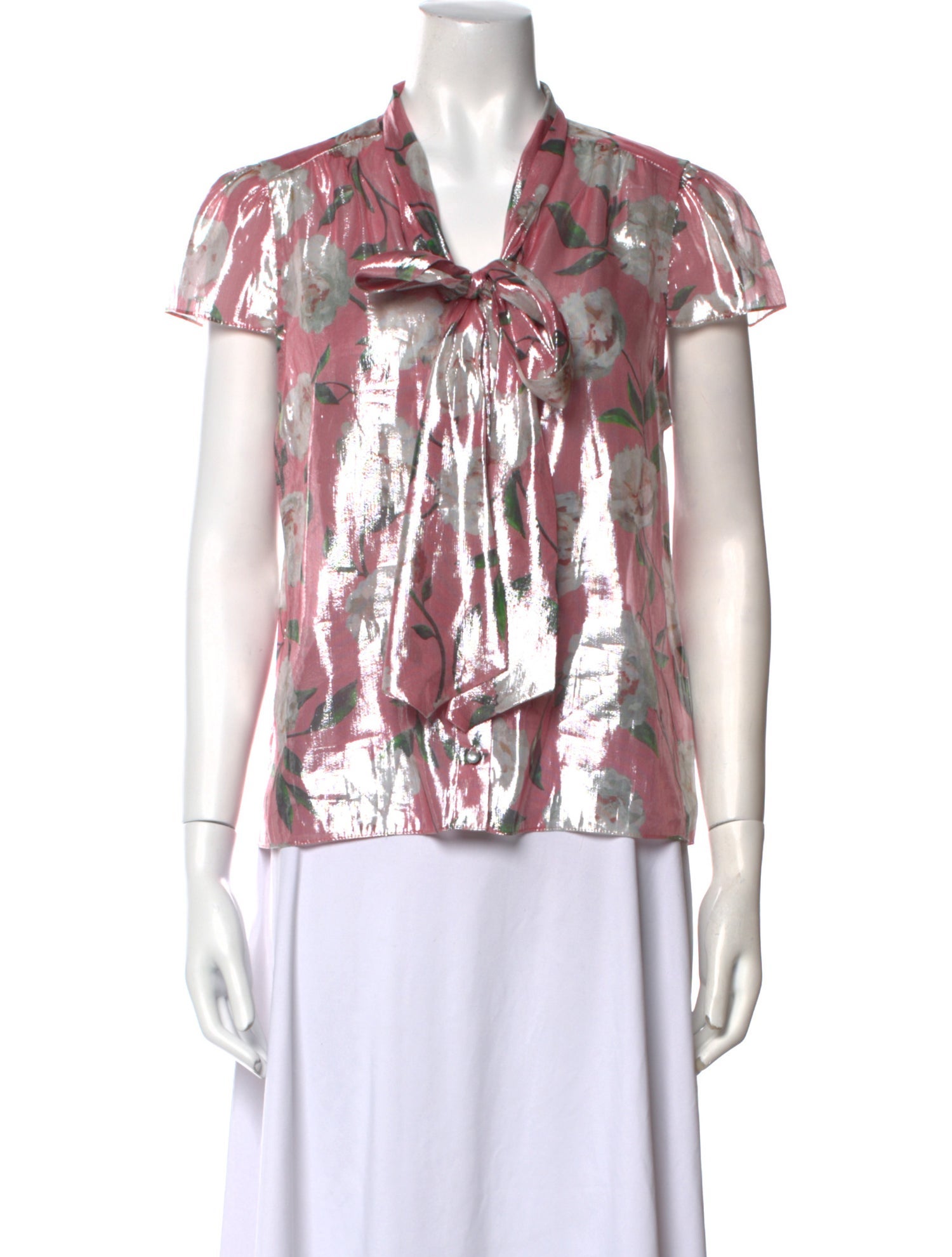 Alice + Olivia Silk Printed Blouse