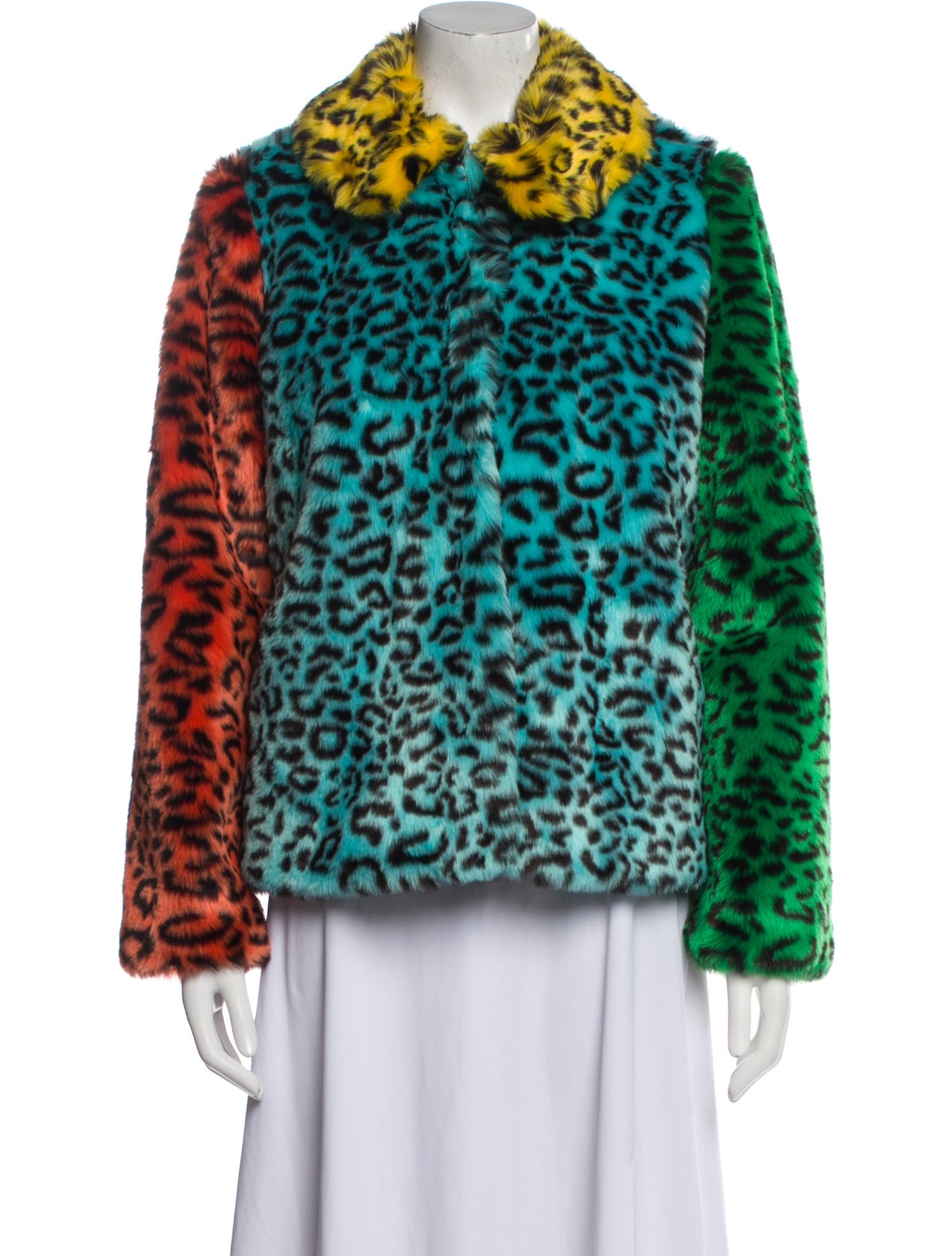 Alice + Olivia Faux Fur Animal Print Faux Fur Coat