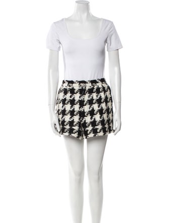 Alice + Olivia Wool Houndstooth Print Short Set