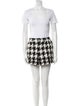 Alice + Olivia Wool Houndstooth Print Short Set