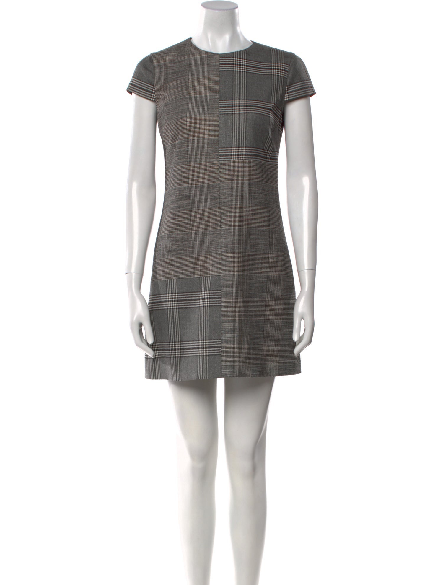 Alice + Olivia Plaid Print Mini Dress